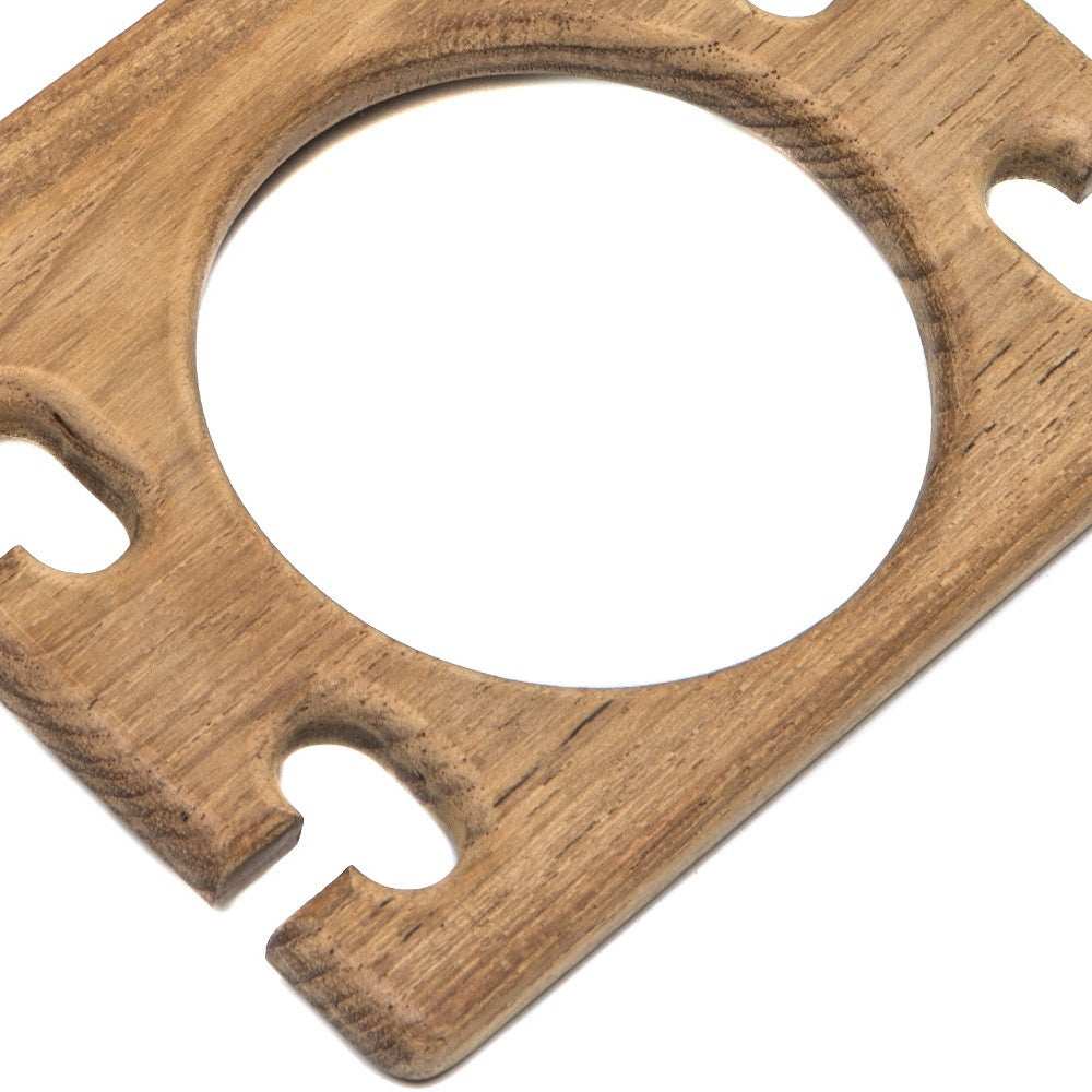 Traditional Solid Teak Wall Mount Cup and Toothbrush Holder - Homeroots - Flyclothing LLC