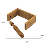Traditional Solid Teak Wall Mount Toilet Paper Holder - Homeroots - Flyclothing LLC