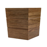 12" Traditional Solid Teak Large Waste Basket - Homeroots - Flyclothing LLC
