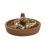 Traditional Solid Teak Ring Cone Jewelry Dish - Homeroots - Flyclothing LLC