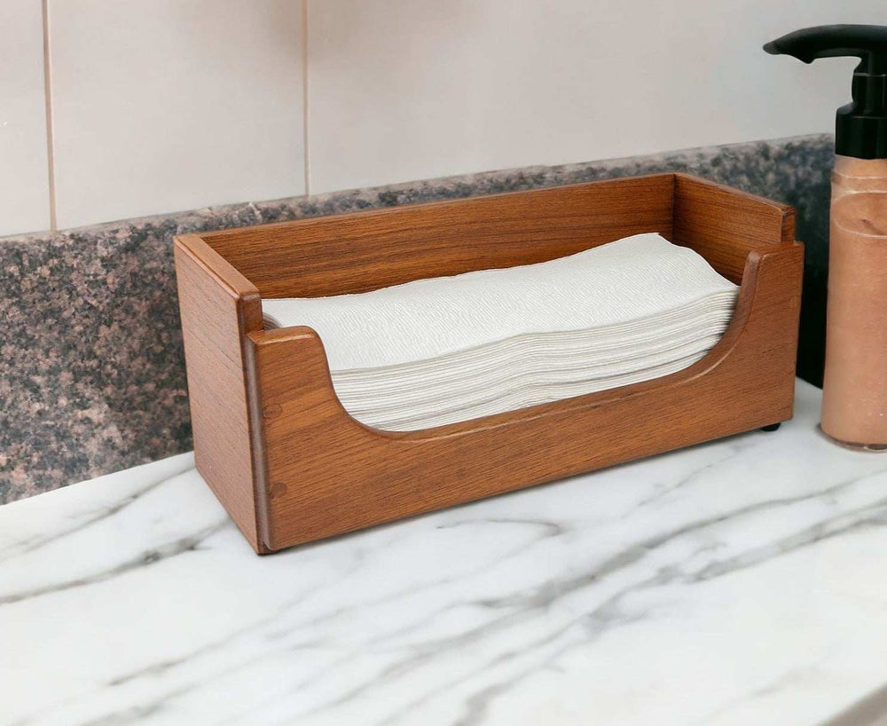 Traditional Solid Teak Guest Paper Towel Holder - Homeroots - Flyclothing LLC