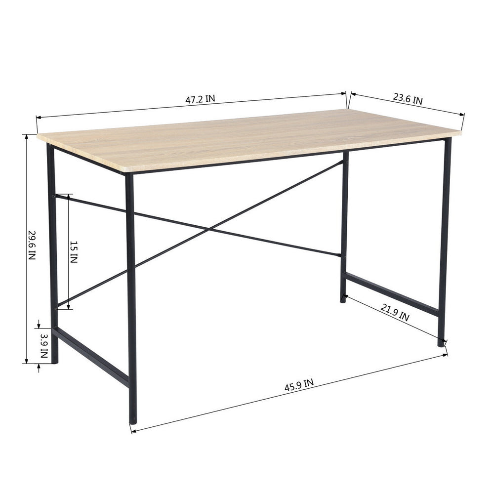 48" Brown and Black Computer Desk - Homeroots - Flyclothing LLC