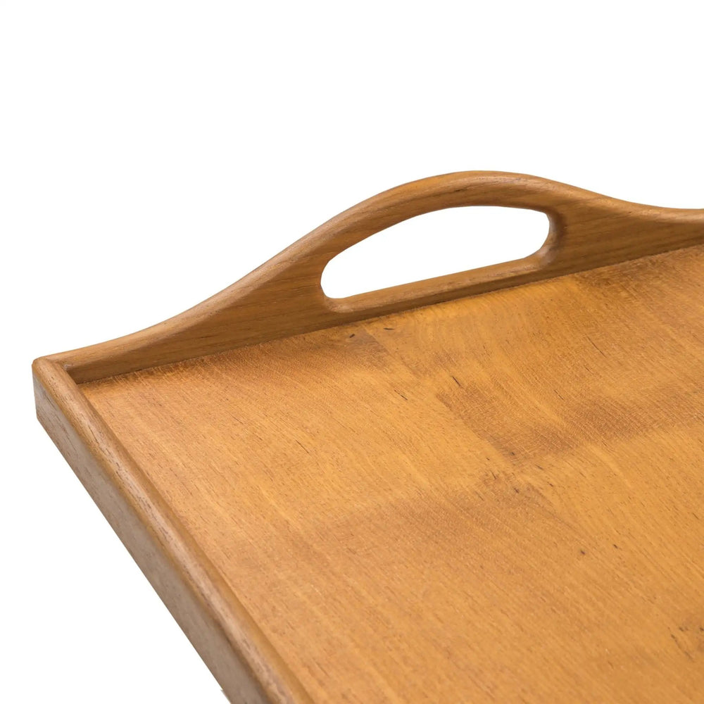 Designer Solid Teak 19" Serving Tray - Homeroots - Flyclothing LLC