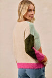 BiBi Multi Color Block Sweater Top - Trendsi - Flyclothing LLC
