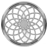 26" Silver Aluminum Open Lattice Round Top End Table - Homeroots - Flyclothing LLC