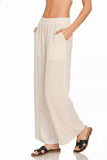 Zenana Woven Airflow Elastic Waistband Pants - Trendsi - Flyclothing LLC