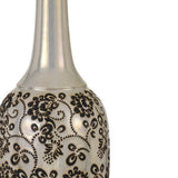 Set Of Two 30" Silver Metal Two Light Bedside Table Lamps With White Globe Shade - Homeroots - Flyclothing LLC