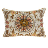 14" X 20" Beige Cotton Throw Pillow With Embroidery - Homeroots - Flyclothing LLC