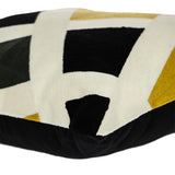 20" Black and Yellow Cotton Throw Pillow - Homeroots - Flyclothing LLC