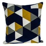 20" Blue and White Cotton Throw Pillow - Homeroots - Flyclothing LLC