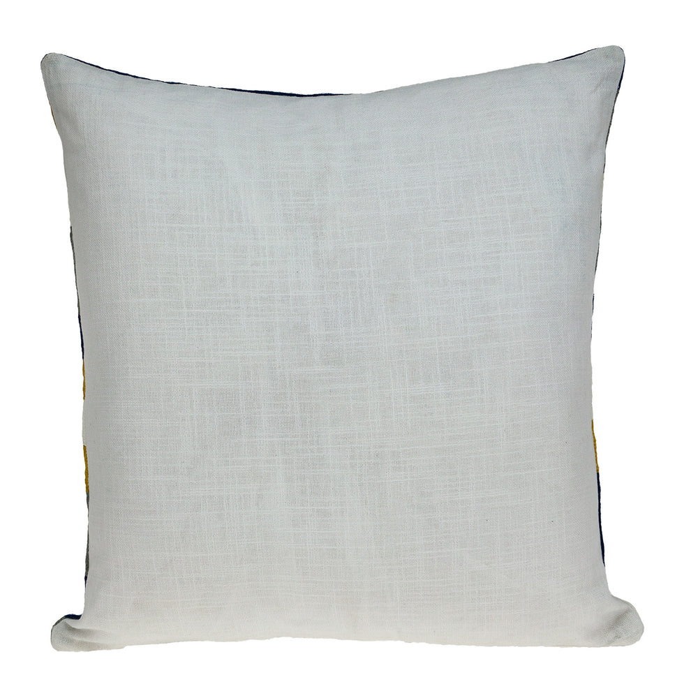 20" Blue and White Cotton Throw Pillow - Homeroots - Flyclothing LLC