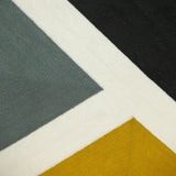 20" Black and Yellow Geometric Cotton Throw Pillow - Homeroots - Flyclothing LLC