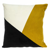 20" Black and Yellow Cotton Throw Pillow - Homeroots - Flyclothing LLC