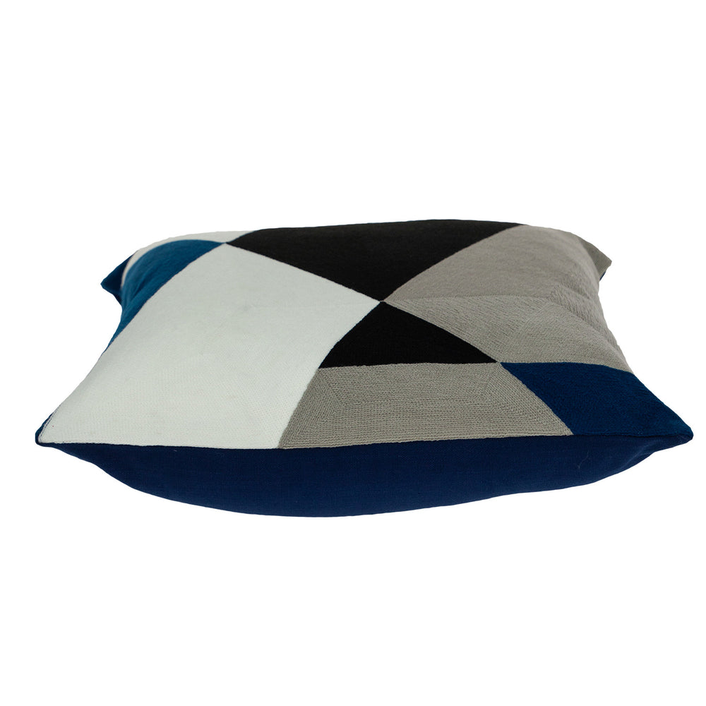 20" Gray and Black Cotton Throw Pillow - Homeroots - Flyclothing LLC