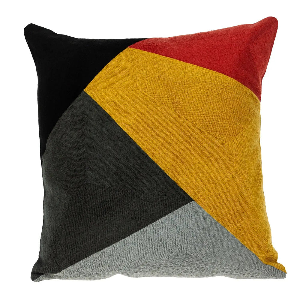 20" Mustard Yellow and Black Cotton Throw Pillow - Homeroots - Flyclothing LLC