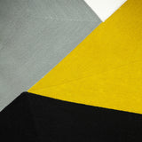 20" Black and Yellow Cotton Throw Pillow - Homeroots - Flyclothing LLC