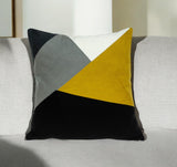 20" Black and Yellow Cotton Throw Pillow - Homeroots - Flyclothing LLC