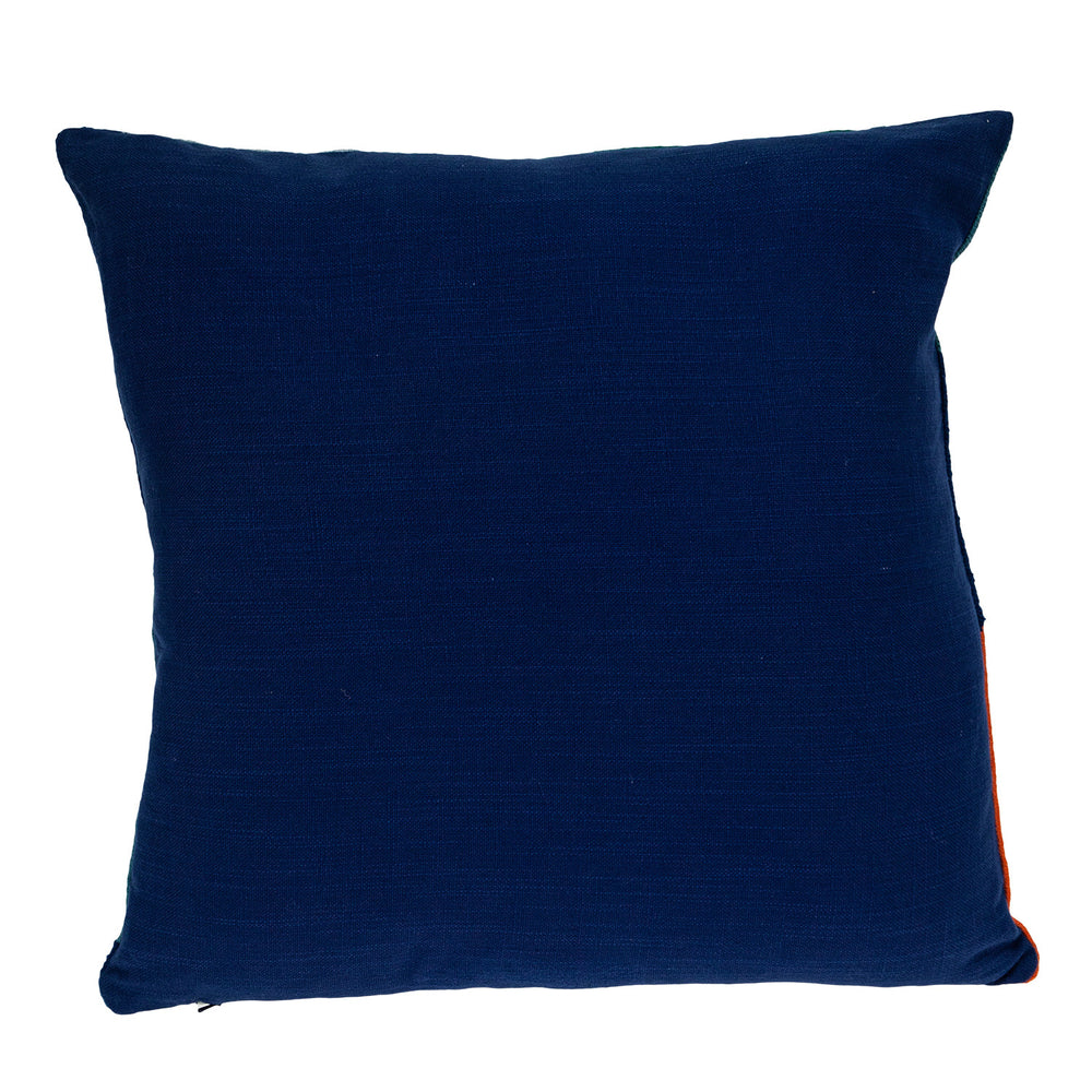20" Blue and Yellow Cotton Throw Pillow - Homeroots - Flyclothing LLC