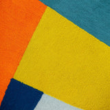 20" Blue and Yellow Cotton Throw Pillow - Homeroots - Flyclothing LLC