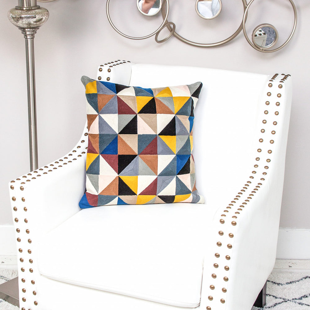 20" Black and Yellow Cotton Throw Pillow - Homeroots - Flyclothing LLC