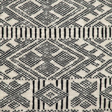 20" x 20" Black and Cream Bohemian Pattern Square Accent Throw Pillow with Tassel - Homeroots - Flyclothing LLC