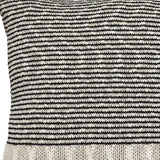 20" x 20" Beige Stripe Pattern Square Accent Throw Pillow with Tassel - Homeroots - Flyclothing LLC