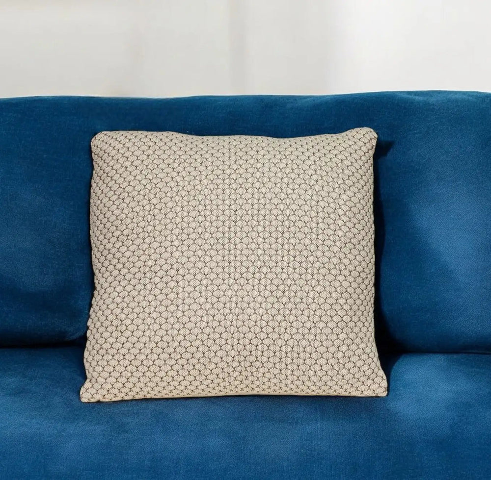 20" x 20" Beige and Pink Woven Square Accent Throw Pillow - Homeroots - Flyclothing LLC