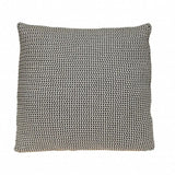 20" x 20" Black and Beige Woven Square Accent Throw Pillow - Homeroots - Flyclothing LLC