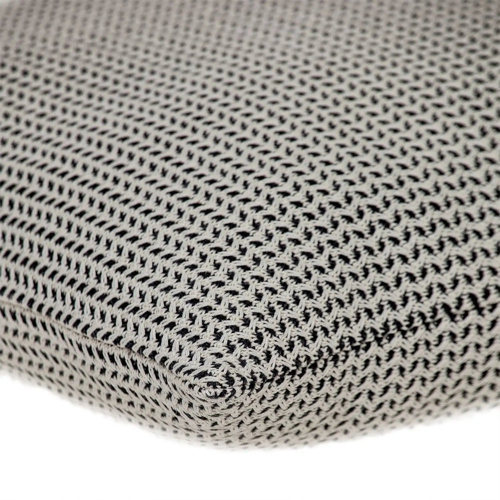 20" x 20" Black and Beige Woven Square Accent Throw Pillow - Homeroots - Flyclothing LLC