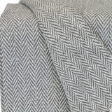 Handloomed Light Gray Cotton Throw Blanket with Tassels - Homeroots - Flyclothing LLC