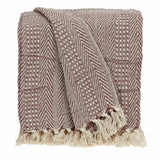 Brown and Beige Woven Herringbone Handloomed Throw - Homeroots - Flyclothing LLC