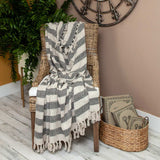 Black and Beige Diamond Weave Soft Cotton Handloom Throw - Homeroots - Flyclothing LLC