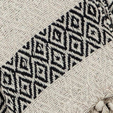 Black and Beige Diamond Weave Soft Cotton Handloom Throw - Homeroots - Flyclothing LLC