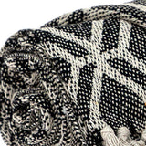 Grey and Beige Handloom Geometric Woven Throw Blanket - Homeroots - Flyclothing LLC