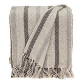 52" X 67" Beige Quilted Cotton Striped Throw Blanket - Homeroots - Flyclothing LLC