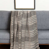 Beige and Taupe Diamond Weave Handloom Throw - Homeroots - Flyclothing LLC