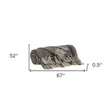 Brown and Taupe Striped Woven Handloom Throw - Homeroots - Flyclothing LLC