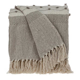 Tufted Beige Fringed Woven Handloom Throw - Homeroots - Flyclothing LLC