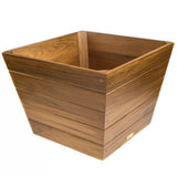 19" Brown Wood Indoor Outdoor Square Planter Box - Homeroots