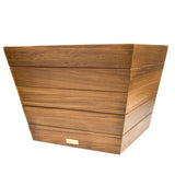 19" Brown Wood Indoor Outdoor Square Planter Box - Homeroots