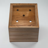 12" Brown Solid Teak Wood Indoor Outdoor Square Planter Box - Homeroots