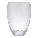 12" Clear and Frosted Abstract Oval Crystal Table Vase - Homeroots - Flyclothing LLC