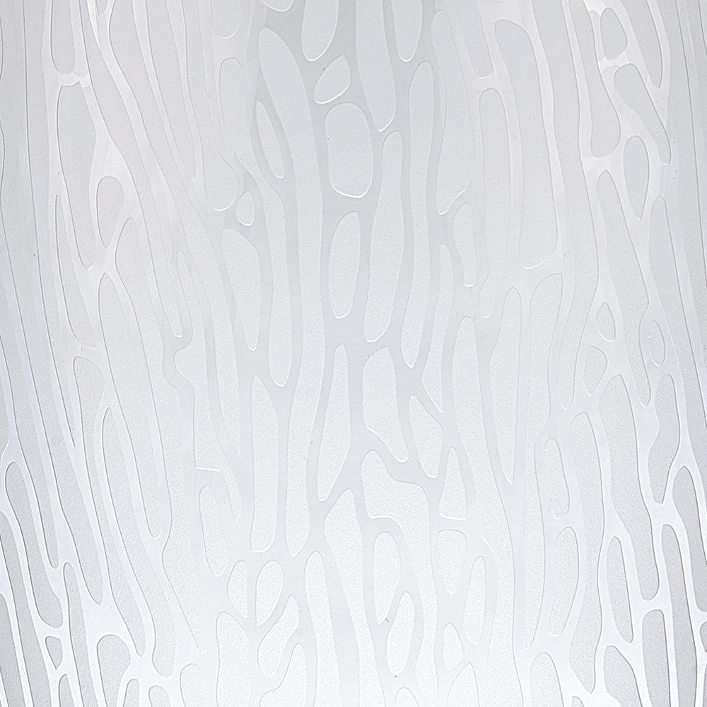 12" Clear and Frosted Abstract Oval Crystal Table Vase - Homeroots - Flyclothing LLC