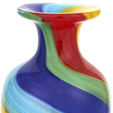 10" Rainbow Murano Glass Abstract Round Table Vase - Homeroots - Flyclothing LLC