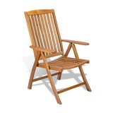 27" Brown Solid Wood Indoor Outdoor Arm Chair - Homeroots - Flyclothing LLC