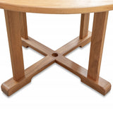 48" Brown Round Solid Teak Wood Dining Table - Homeroots - Flyclothing LLC