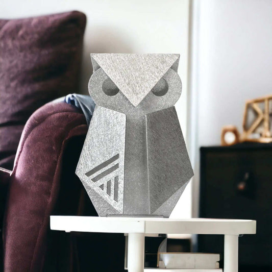 Aluminum Mini Owl Origami Geometric Sculpture - Homeroots - Flyclothing LLC