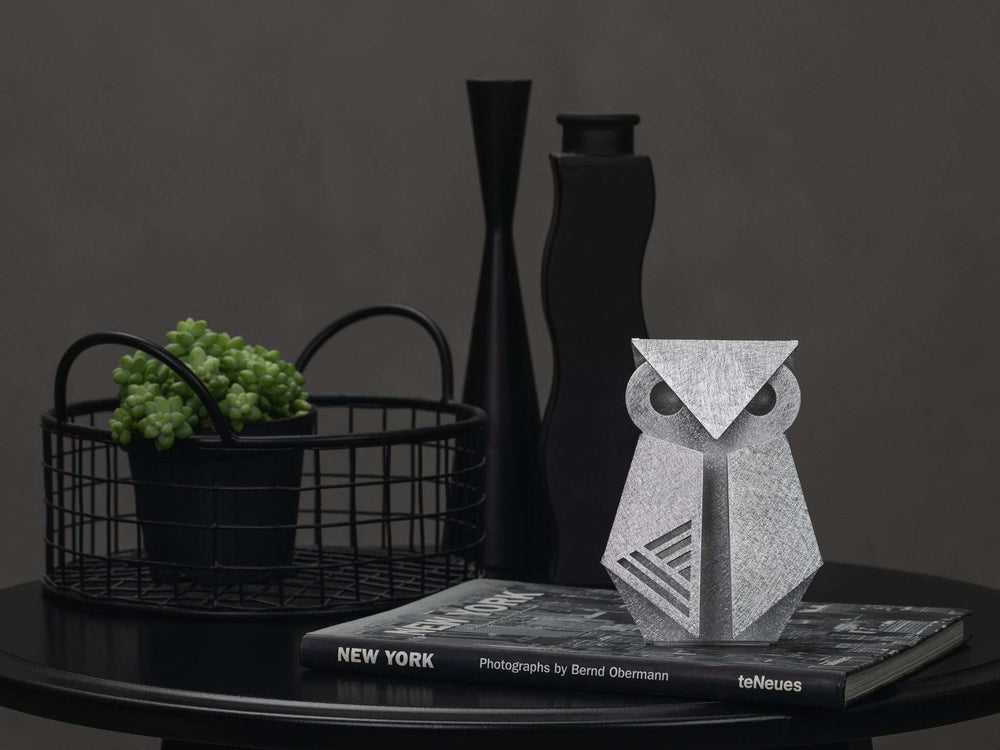 Aluminum Owl Origami Geometric Sculpture - Homeroots - Flyclothing LLC