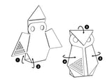 Aluminum Owl Origami Geometric Sculpture - Homeroots - Flyclothing LLC