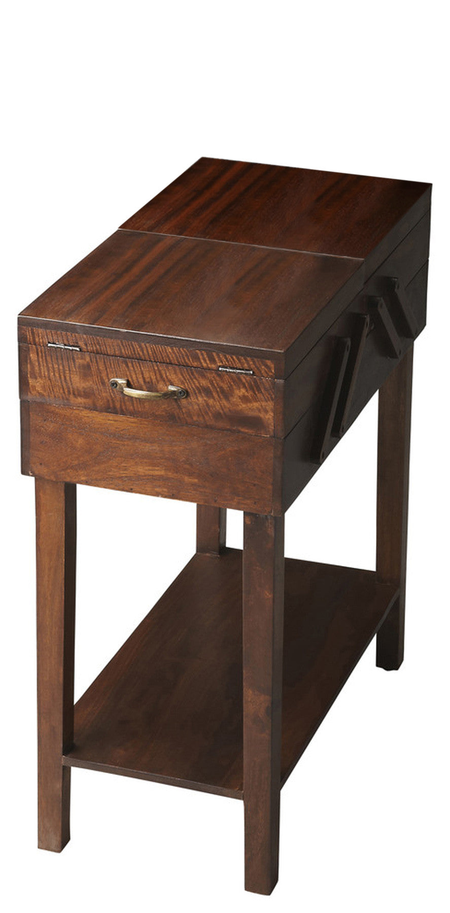 28" Dark Brown Solid Wood Rectangular End Table With Drawer And Shelf - Homeroots - Flyclothing LLC